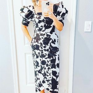 Christopher John Rodgers x Target Black and White Floral Dress